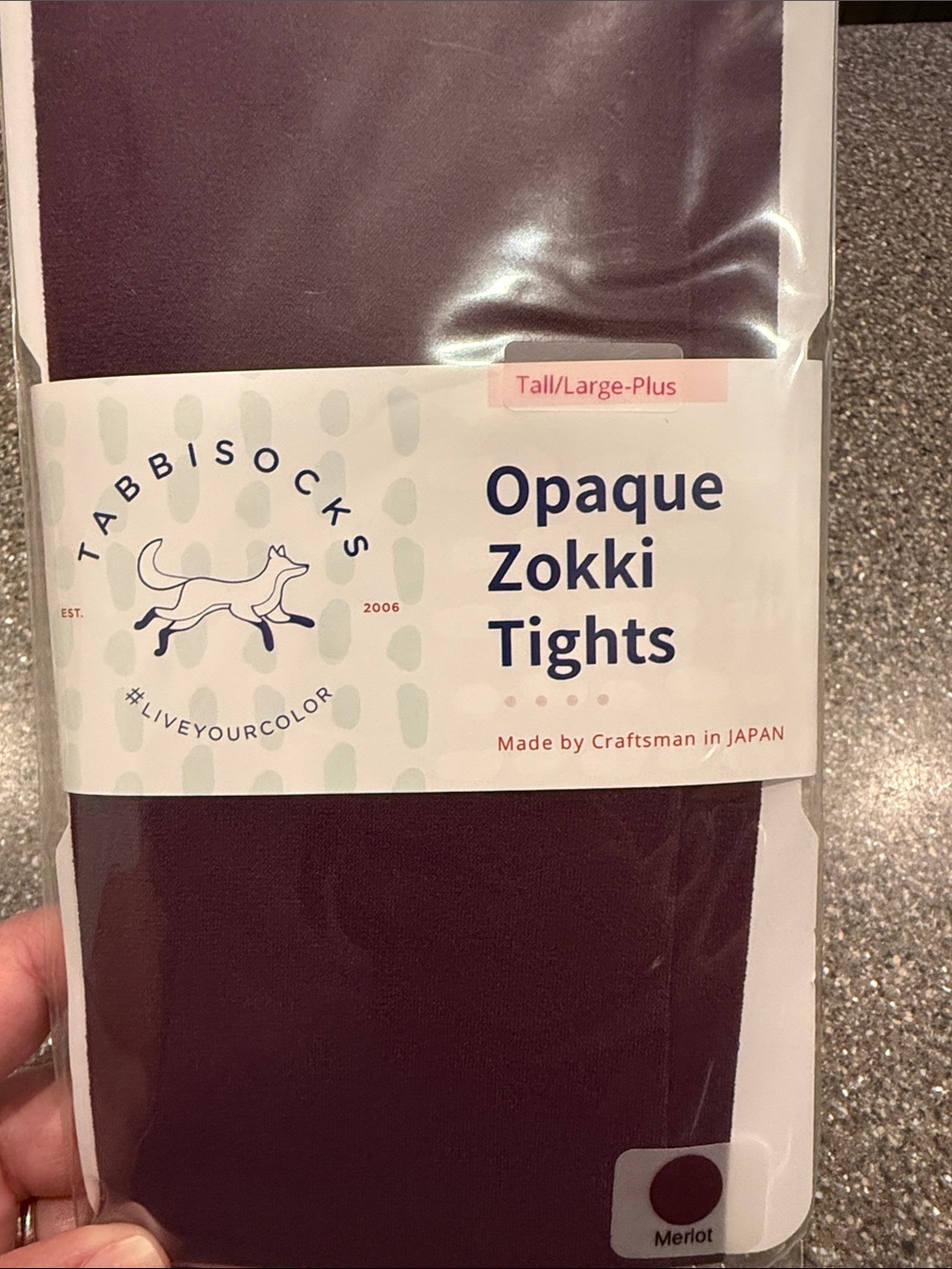 Tabbisocks Opaque Zokki Tights - Merlot